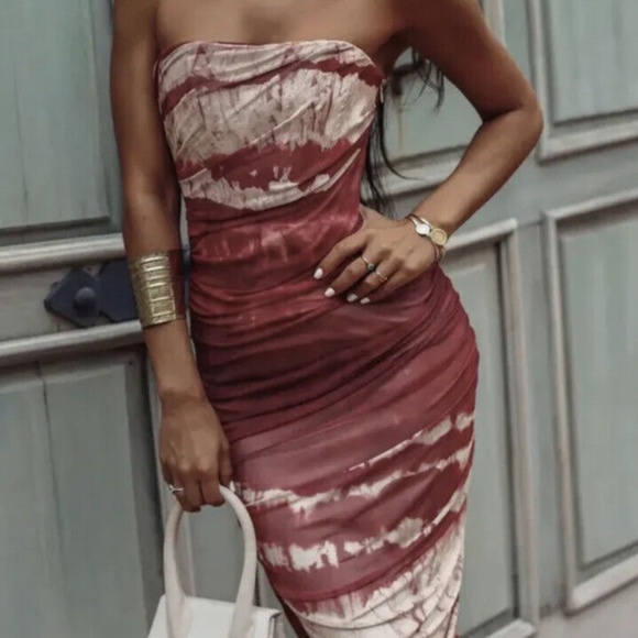 Zara Premium Midi Tulle Dres - Picture 6 of 16